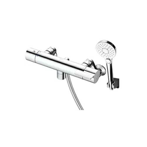 壁付サーモスタット混合水栓 TBV03451J (コンフォートウエーブクリック、めっき、調圧弁)