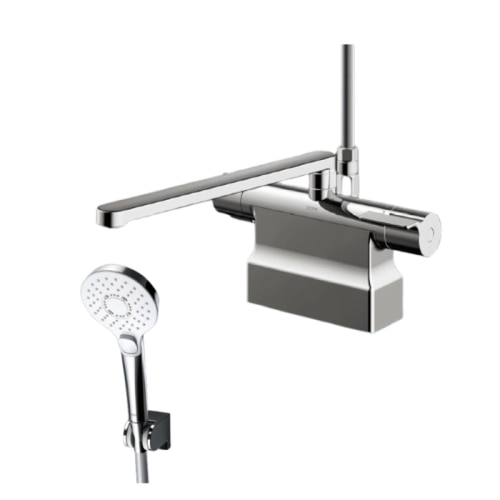 台付サーモスタット混合水栓 TBV03453J (コンフォートウエーブクリック、めっき、調圧弁)