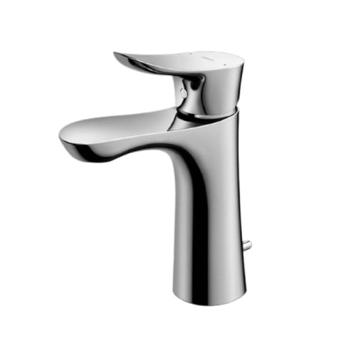 台付シングル混合水栓 TLG01302JA (エコシングル、ワンプッシュ、共用)