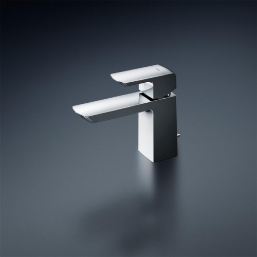 台付シングル混合水栓 TLG02302JA (エコシングル、ワンプッシュ、共用)