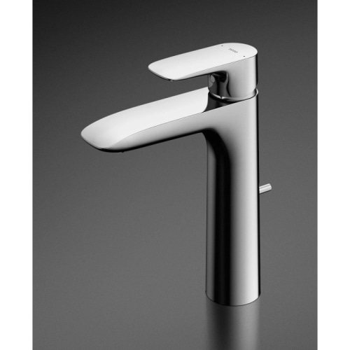 台付シングル混合水栓 TLG04305JA (エコシングル、ワンプッシュ、共用)