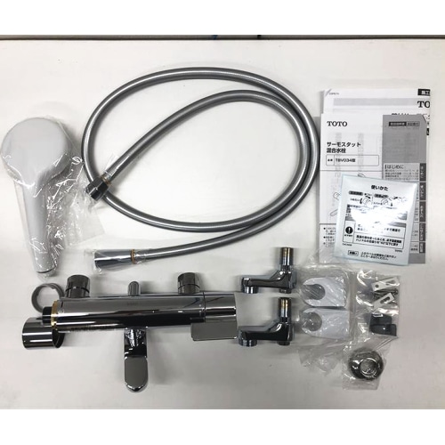 [ジャンク品]壁付サーモスタット混合水栓 TBV03445J1 (コンフォートウエーブ1モード)