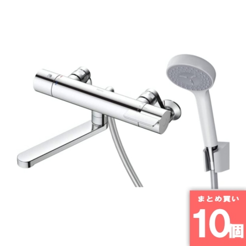 [まとめ買い]【10個セット】浴室用 壁付サーモスタット混合栓 TBV03401J1 170mmコンフォートウェーブシャワー90φ