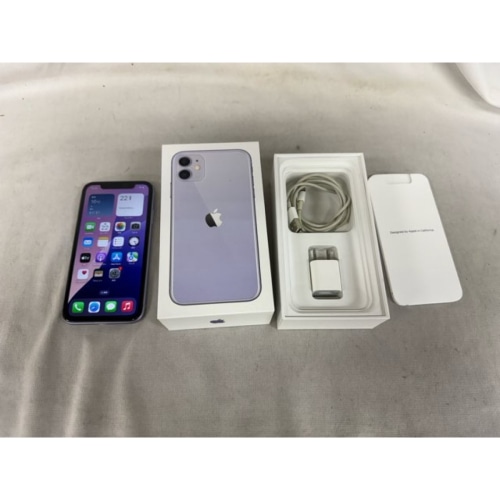 [中古C]iPhone11 MWLX2J/A パープル (au)(SIMロック解除済) [64GB]