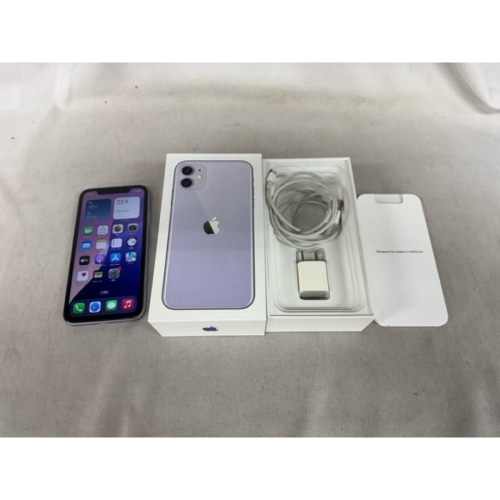 [中古B]iPhone11 MWLX2J/A パープル (au)(SIMロック解除済) [64GB]