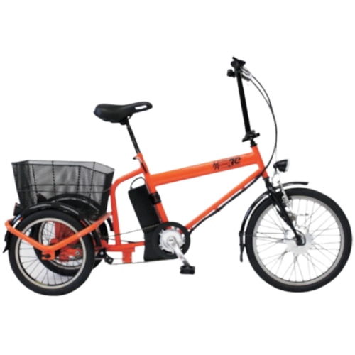 [直送3]電動アシストノーパンク三輪自転車 ハザードランナー トライアシスト THR-5503E-A オレンジ