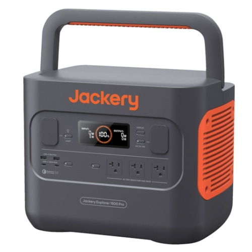 [直送3]Jackery(ジャクリ)  ポータブル電源 1500 Pro 定格出力1800W 電源容量1512Wh アウトドア キャンプ 防災 ソーラー充電対応 JE-1500B