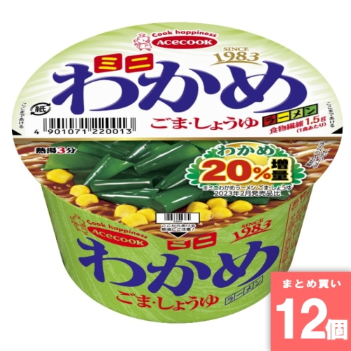 [取寄10][まとめ買い]【12個セット】わかめラーメンごましょうゆ [4901071215583]