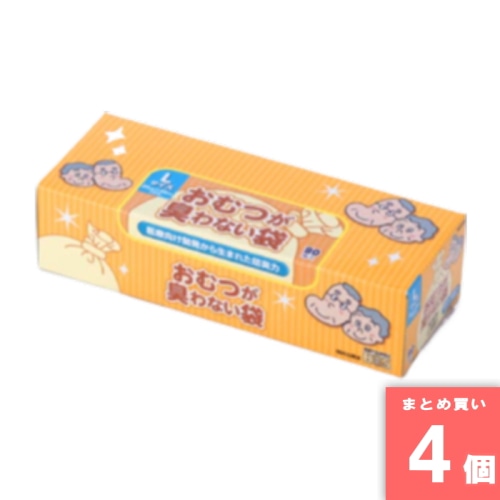 [取寄10][まとめ買い]【4個セット】クリロン おむつが臭わない袋 BOS 大人用箱型 Ｌ90枚 [4560224462580]