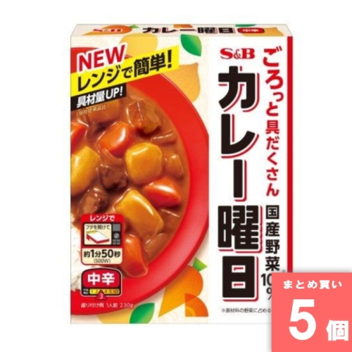 [取寄10][まとめ買い]【5個セット】カレー曜日 中辛 [4901002180492]