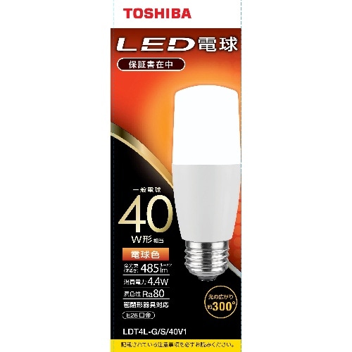 [取寄10]LED電球T型40W電球色 LDT4L-G/S/40V1 [4580625138839]