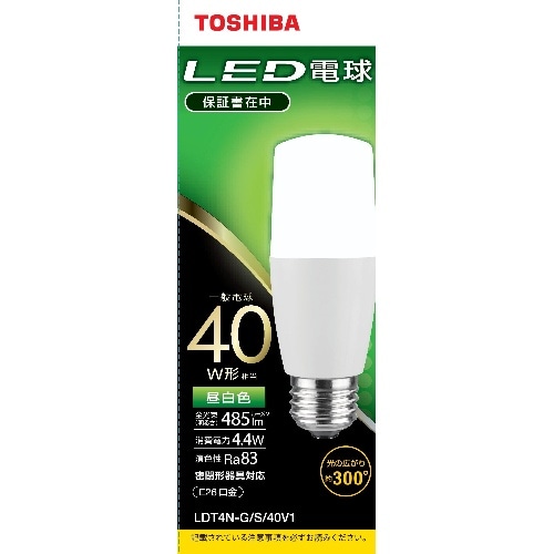 LED電球T型40W昼白色 LDT4N-G/S/40V1