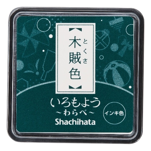 [取寄10]シャチハタ いろもよう わらべ 木賊色 スタンプ台 [1個][4974052670589]