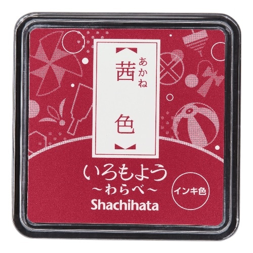 [取寄10]シャチハタ いろもよう わらべ 茜色 スタンプ台 [1個][4974052670596]