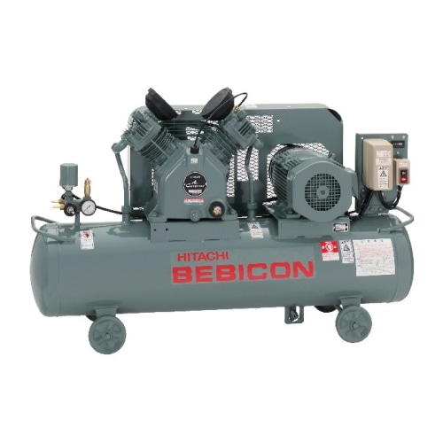 [直送5]日立 コンプレッサー 7.5P-9.5VP6 60Hz専用 ベビコン タンクマウント 給油式 圧力開閉器式 三相200V 7.5P-9.5VP6