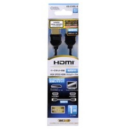 [取寄10]HDMI1.4スリムケーブル 1m VIS-C10SL-K ブラック [4971275502956]