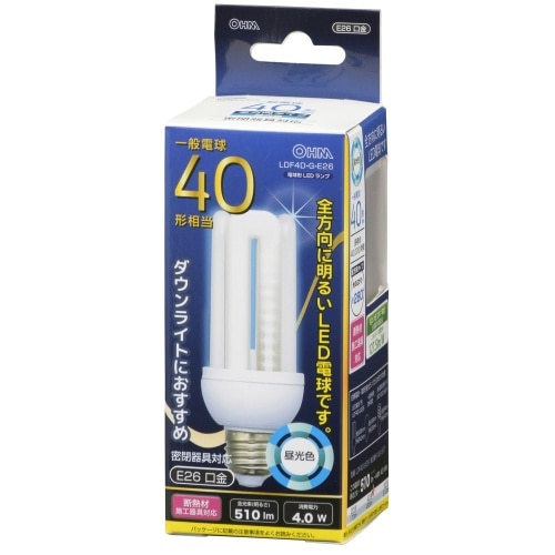 LED電球 D E26 4W 昼光色 LDF4D-G-E26 ホワイト