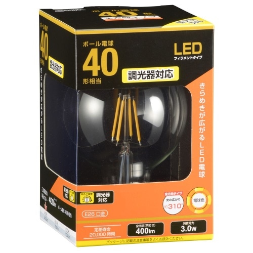 LED電球 G 3W 調光 LDG3L/D C6 クリア