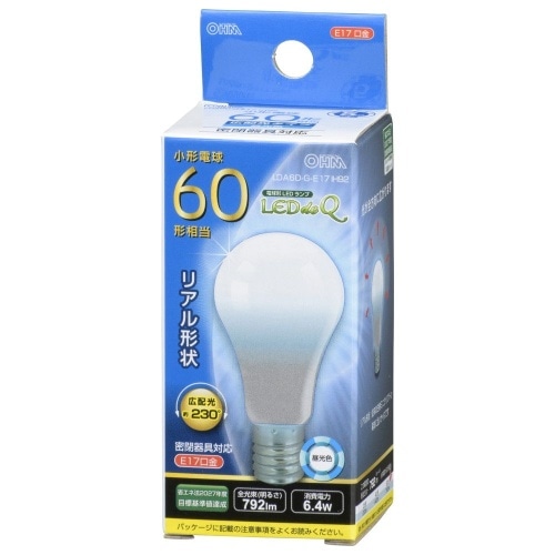 LED電球小形E17 60形相当昼光色 LDA6D-G-E17 IH92 ホワイト