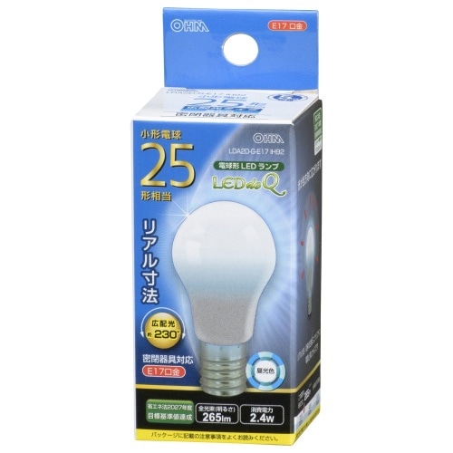 LED電球小形E17 25形相当昼光色 LDA2D-G-E17 IH92 ホワイト
