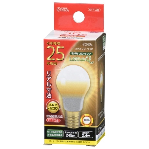 LED電球小形E17 25形相当電球色 LDA2L-G-E17 IH92 ホワイト