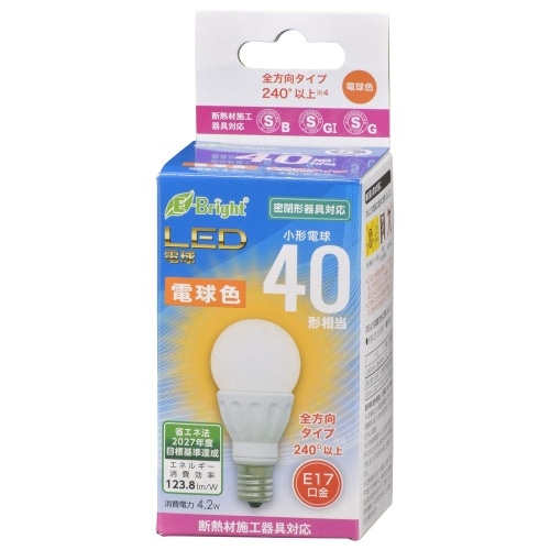 [取寄10]LED電球 PS E17 4W 電球色 LDA4L-G-E17 IS22 ホワイト [4971275643338]
