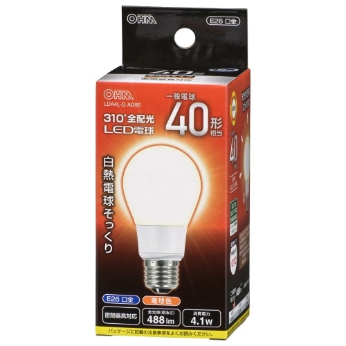 40形相当LED電球 LDA4L-G AG95 [1個]