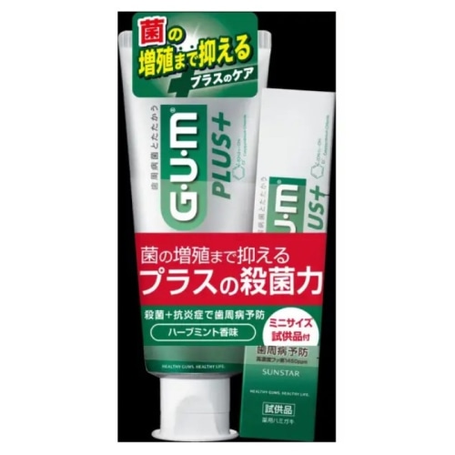 GUMプラス デンタルペースト ハーブミント 120g +20g
