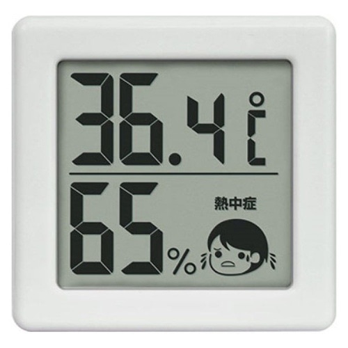 [取寄10]小さいデジタル温湿度計 O-420WT ホワイト [4536117040753]