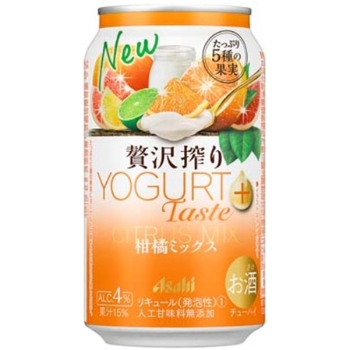 アサヒ 贅沢搾り ヨーグルトテイストプラス柑橘ミックス 350ml