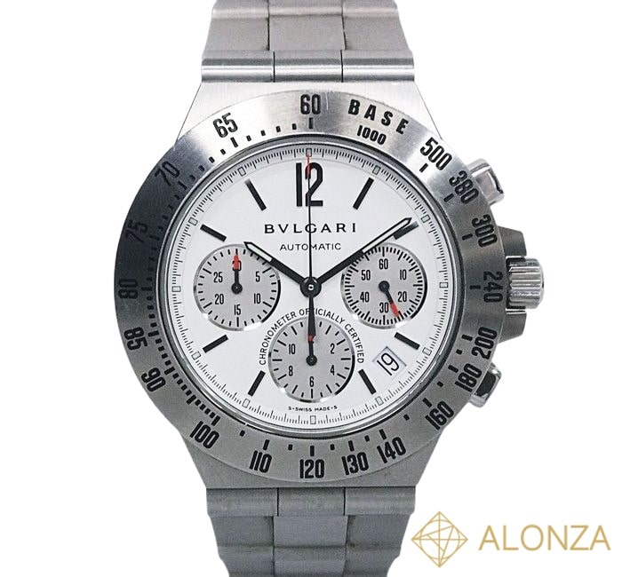 【Bランク】BVLGARI(ブルガリ) ディアゴノ プロフェッショナル CH40STA ホワイト メンズ腕時計