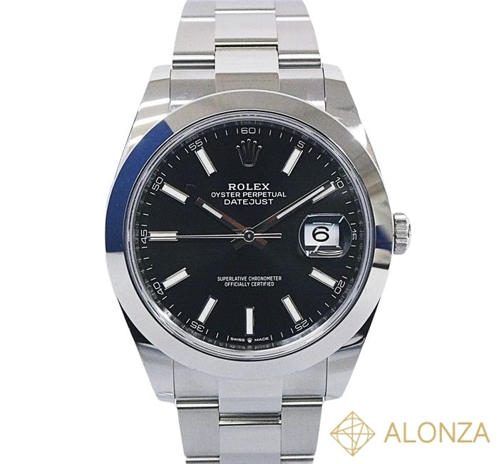 【Nランク】ROLEX(ロレックス) デイトジャスト 41 126300 ランダムシリアル ブラック メンズ腕時計