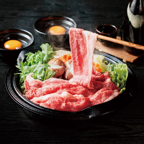 [冷凍][直送商品]肉の名門ヤマシゲ 黒毛和牛すき焼き用(約200g) (1269-041)