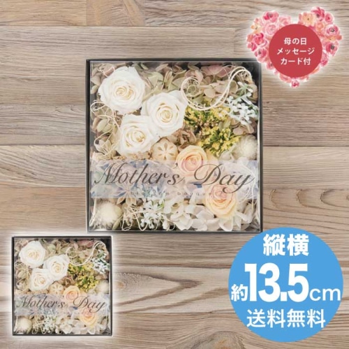 [直送商品]母の日 5/8-10お届け アークフラワースタジオ プリザーブドフラワー フルールアンヴォーグ ホワイト 【配送指定日不可】 (1852-086)