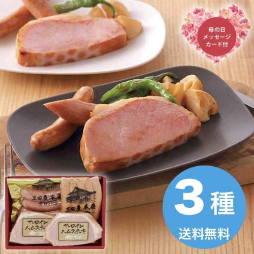 [冷蔵][直送商品]母の日 5/8-10お届け エルスト 三田屋本店ロースハム詰合せ 【配送指定日不可】 (1853-331)