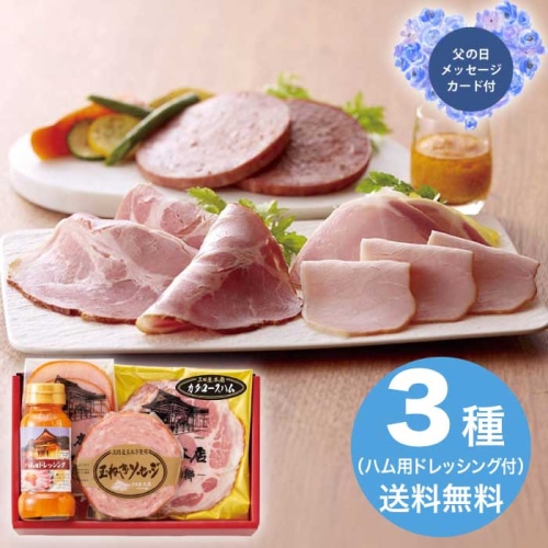 [冷蔵][直送商品]父の日 6/19-21お届け 三田屋本店ロースハム詰合せ 【配送指定日不可】 (1856-779)