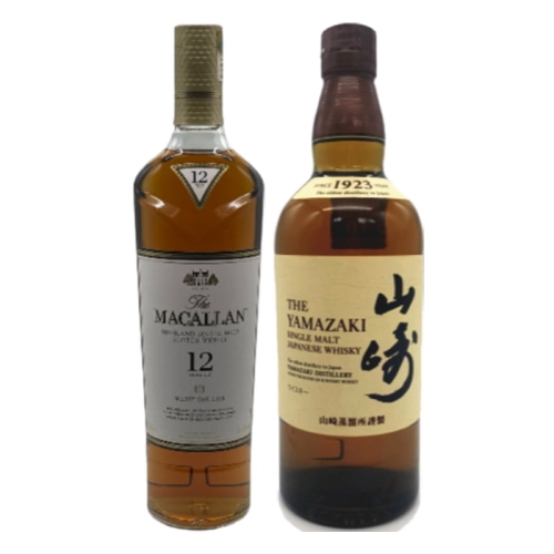 飲み比べ 2本セット ( ザ・マッカラン シェリーオーク12年 / 山崎ノンヴィンテージ 各700ml )