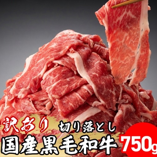 国産黒毛和牛切り落とし 750g 【綿半お歳暮】 【11/15～12/26順次お届け】[冷凍][直送商品]