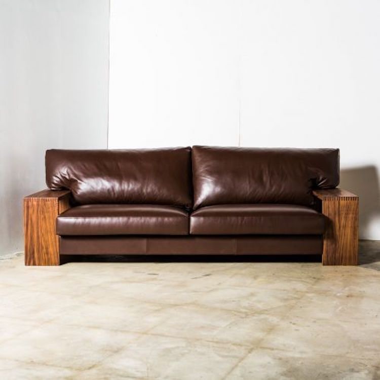ロバン ソファ(ウォールナット無垢材／レザー張地) | おしゃれな家具 
