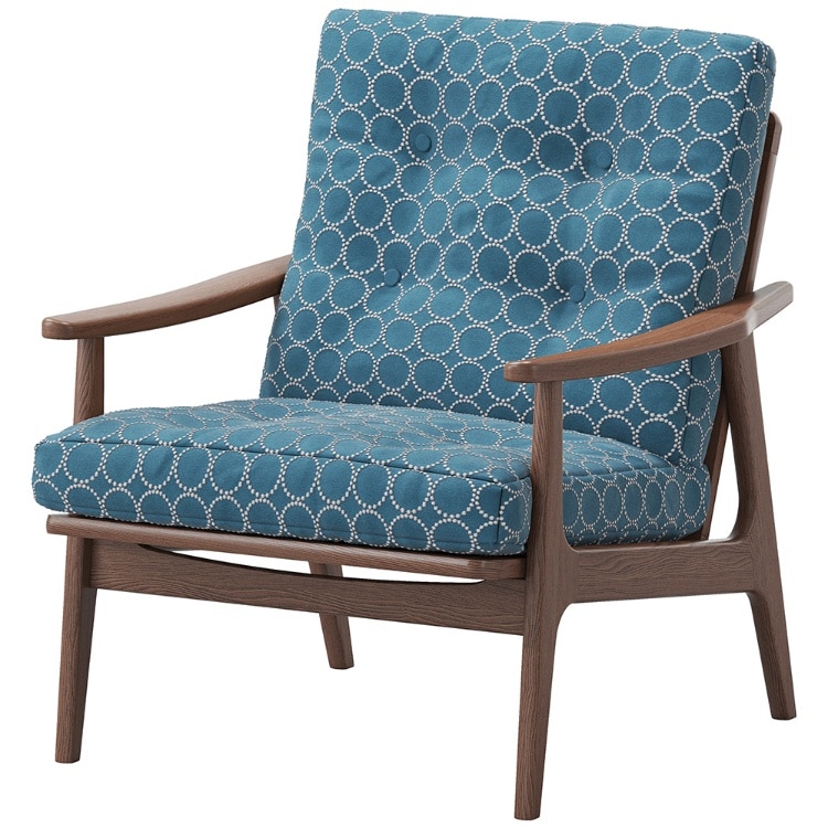 マルニ60プラス　ワイドハイバック 1シーター両肘(ウォールナット)