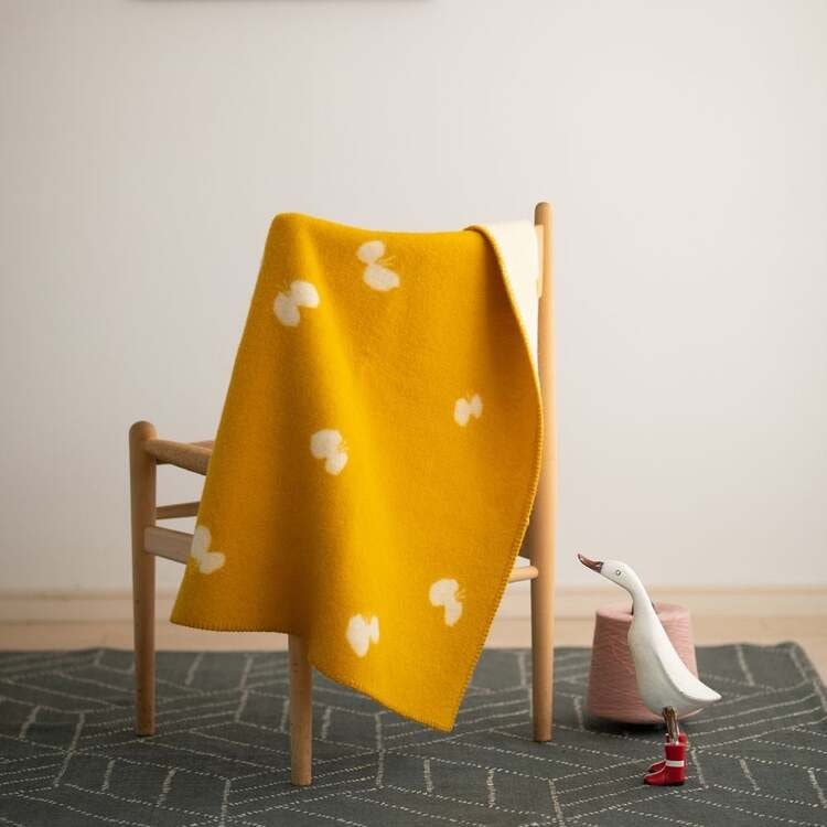 クリッパン ウール ミニブランケット(CHOUCHO / ゴールド)