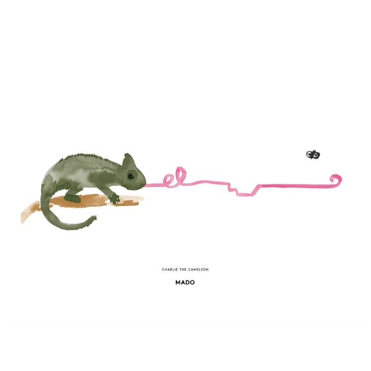 Paper Collective×MADO　FRIENDS CHARILE THE CHAMELEON(30×40cm)