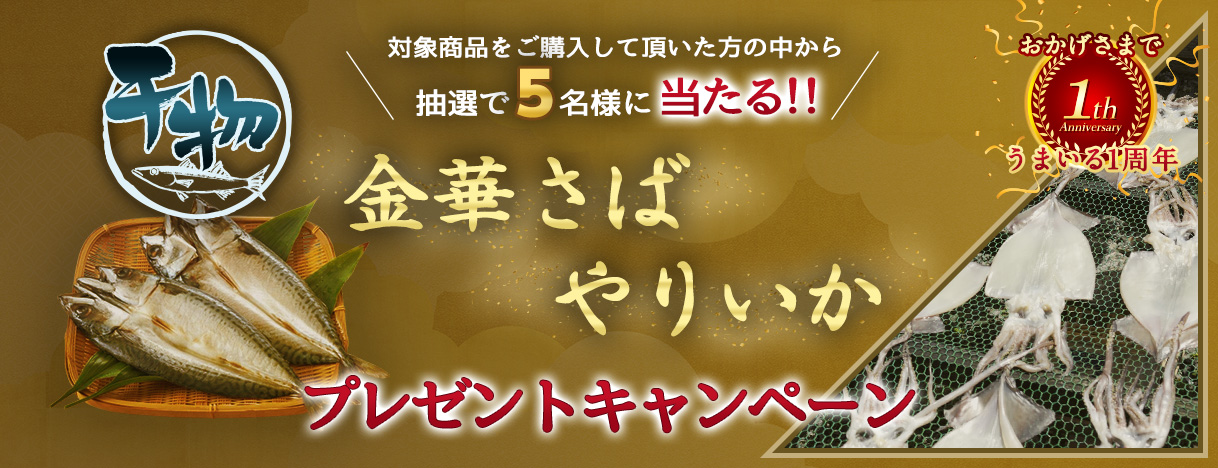 金華さば・やりいかプレゼントキャンペーン