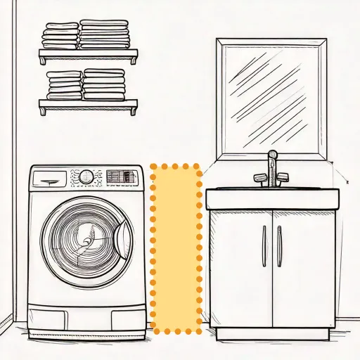 脱衣所の隙間に